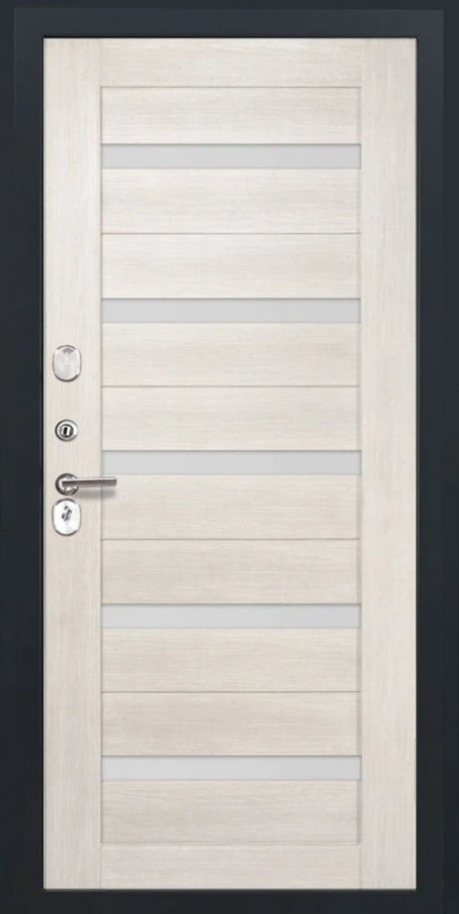 Входная дверь ДвериПРО L-3b СБ-1 (ст. белое, 16мм, беленый дуб) DPRO198289 внутренняя сторона