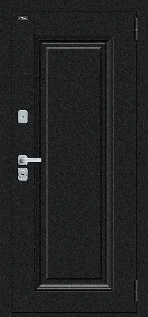 Входная дверь Thermo Флэш МФ/BChrome Букле черное/Wenge Melinga BR6216 внешняя сторона