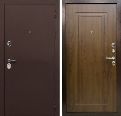 Дверь MXD Союз 90мм Антик Медь - панель  Орех грецкий